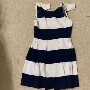 Blue and white polo dress